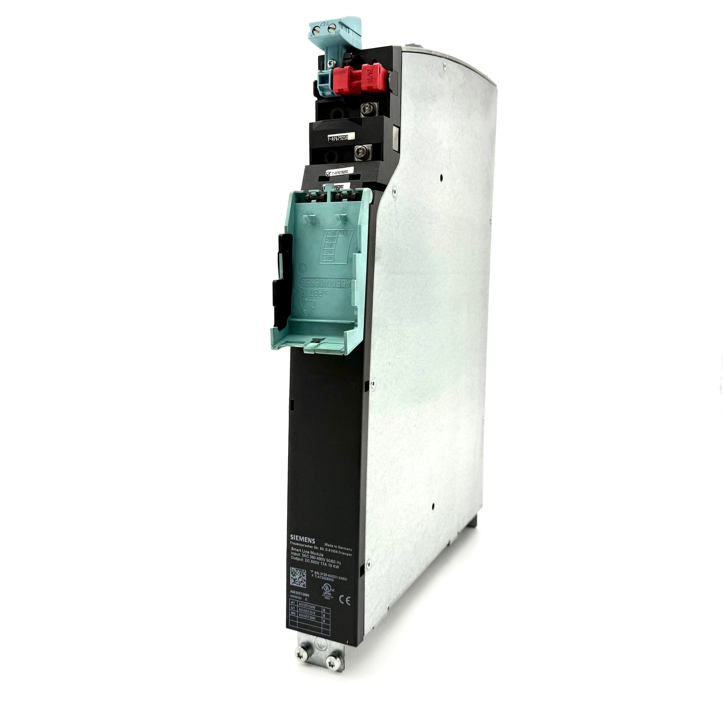 6SL3130-6AE21-0AB0 SINAMICS S120 SMART LINE MODULE EINGANG: 3AC 380-480V, 50/60HZ AUSGANG: DC 600V, 17A, 10KW BAUFORM: BOOKSIZE INTERNE LUFTKUEHLUNG INKL. CONTROL VOLTAGE ADAPTER BAUGRUPPEN LACKIERT