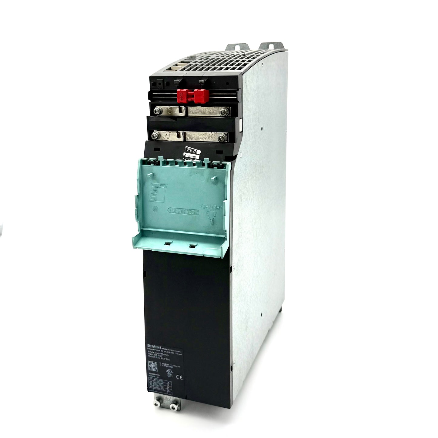6SL3120-1TE23-0AA3 SINAMICS S120 Single Motor-Module Eingang: DC 600V Ausgang: 3AC 400V, 30A Bauform: booksize interne Luftkühlung optimierte Pulsmuster und Unterstützung der extended Safety integrated Funktionen inkl. DRIVE-CLiQ Leitung