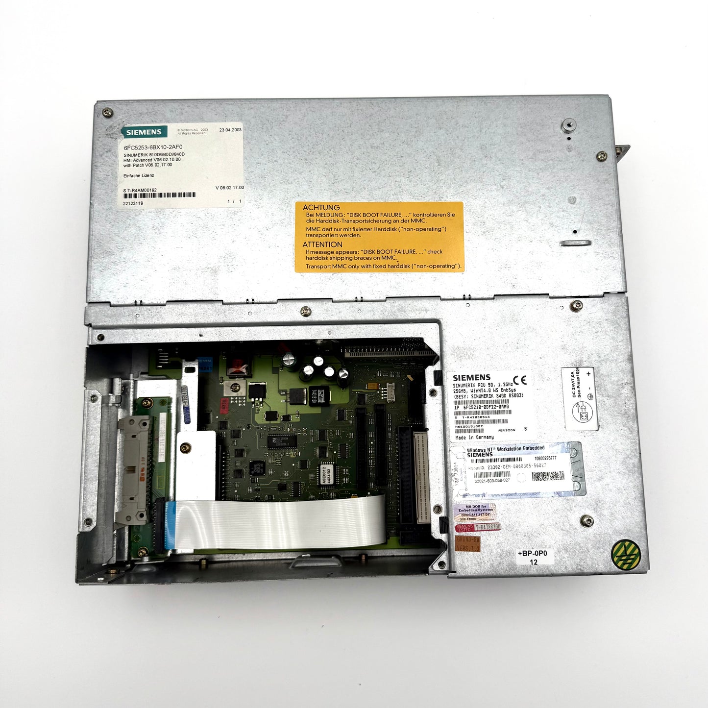 6FC5210-0DF22-0AA0 SINUMERIK PCU 50 1,2GHz; 256MB RAM; DC 24V; Windows NT Workstation V4.0 for embedded Systems (WINNT4.0 WS EmbSys)