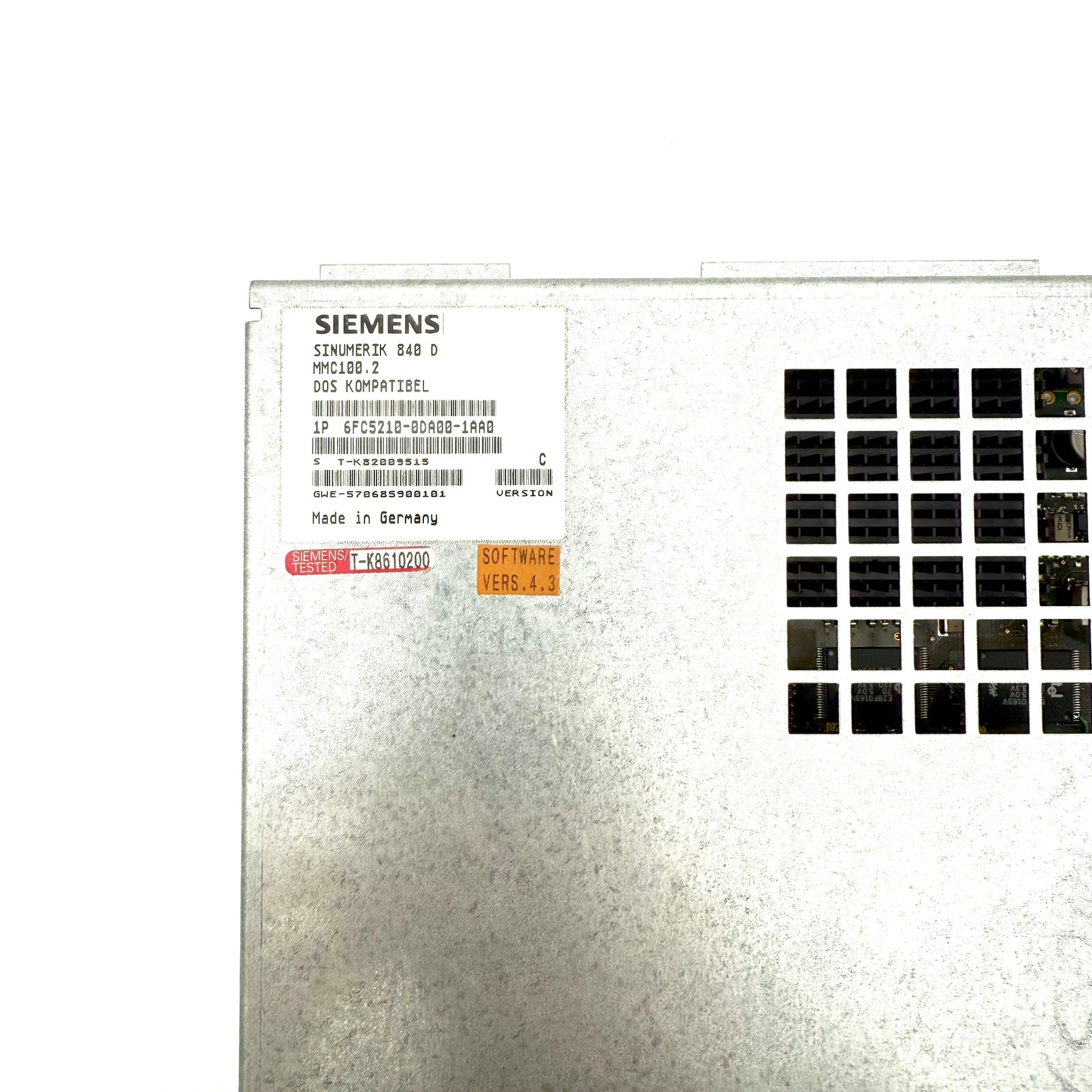 6FC5210-0DA00-1AA0 SINUMERIK MMC100.2 FM-NC/810D/DE/840D/DE MMC 100.2, FÄHIG MIT SYSTEMSOFTWARE MIT INTEL 486 ANZEIGE UMSCHALTBAR: DE/EN