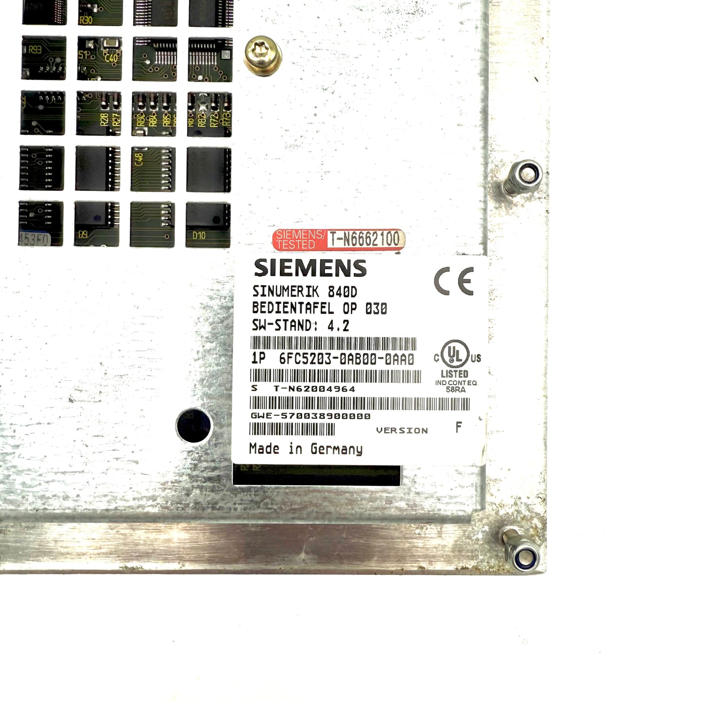 6FC5203-0AB00-0AA0 SINUMERIK FM-NC/810D/DE/840D/DE Flachbedientafel OP 030 mit Systemsoftware monochrom/240x128 Pixel --- gebraucht / funktionsgeprüft ---
