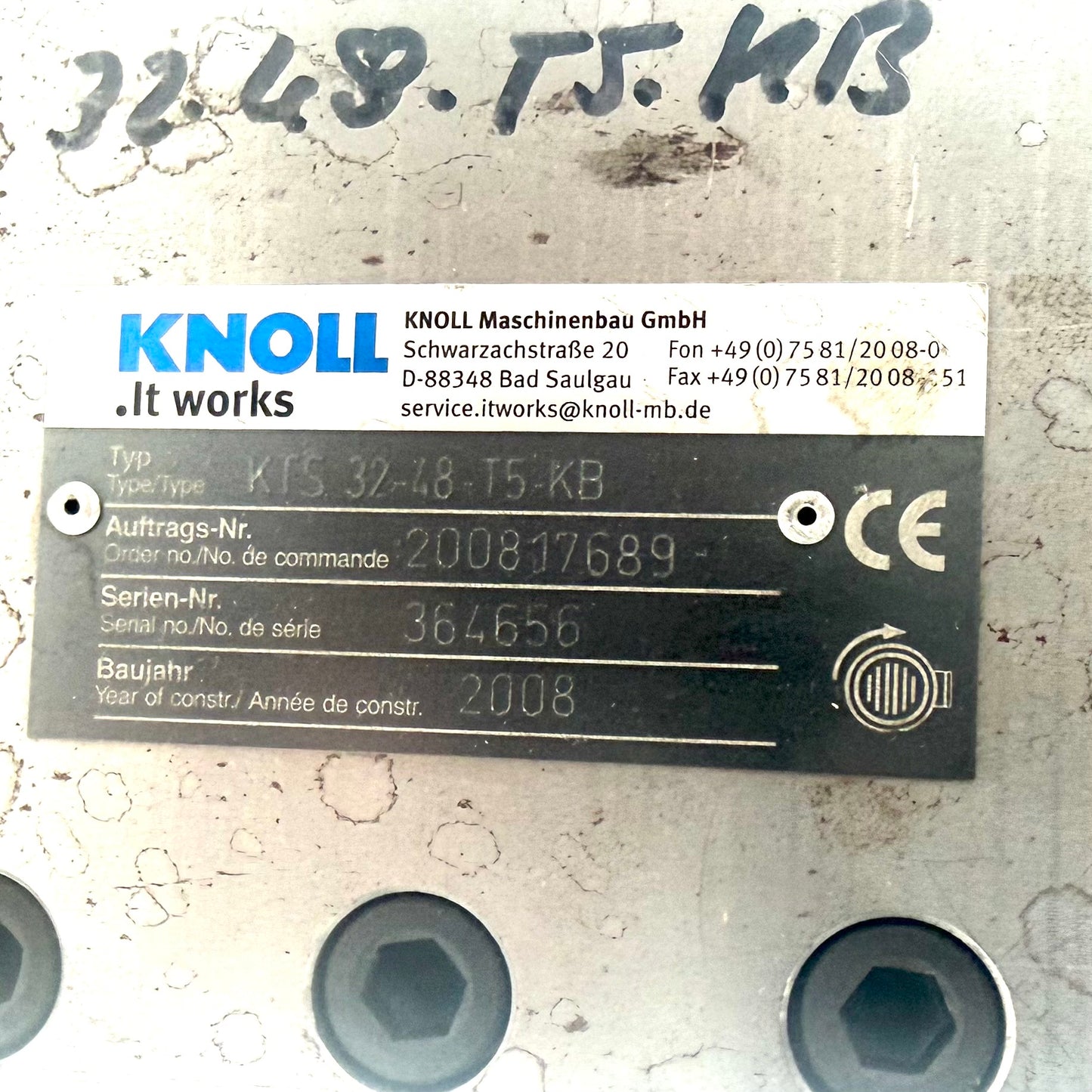 KTS-32-48-T5-KB Pumpenkoerper  Knoll   --- Neuteil ---